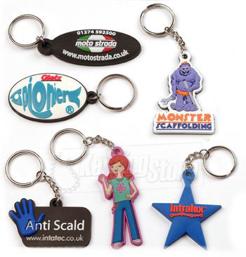 Plastic PVC Flexible Keyrings 3D or 2D