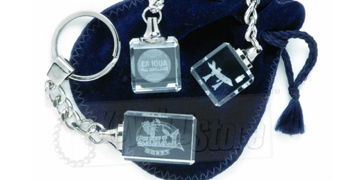 Glass Crystal keyrings