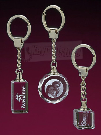 Crystal Glass Keyrings