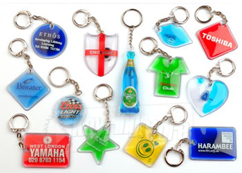 Plastic Liquid-filled Keyrings