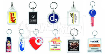 Plastic keyrings premium