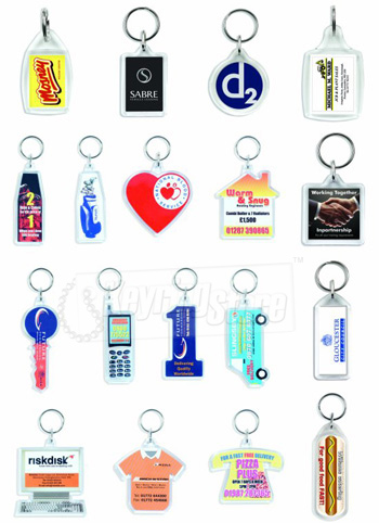 Plastic keyrings premium