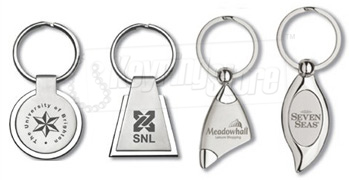 Metal Nickel Chrome Keyrings