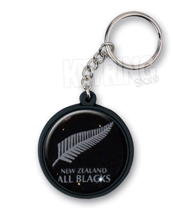 Rubber effect & plastic insert keyring