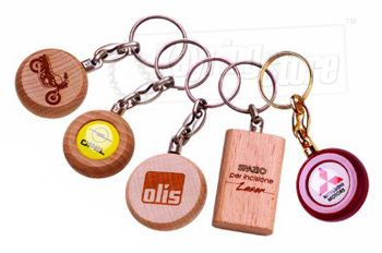 Wood Laser Engraved Keyrings